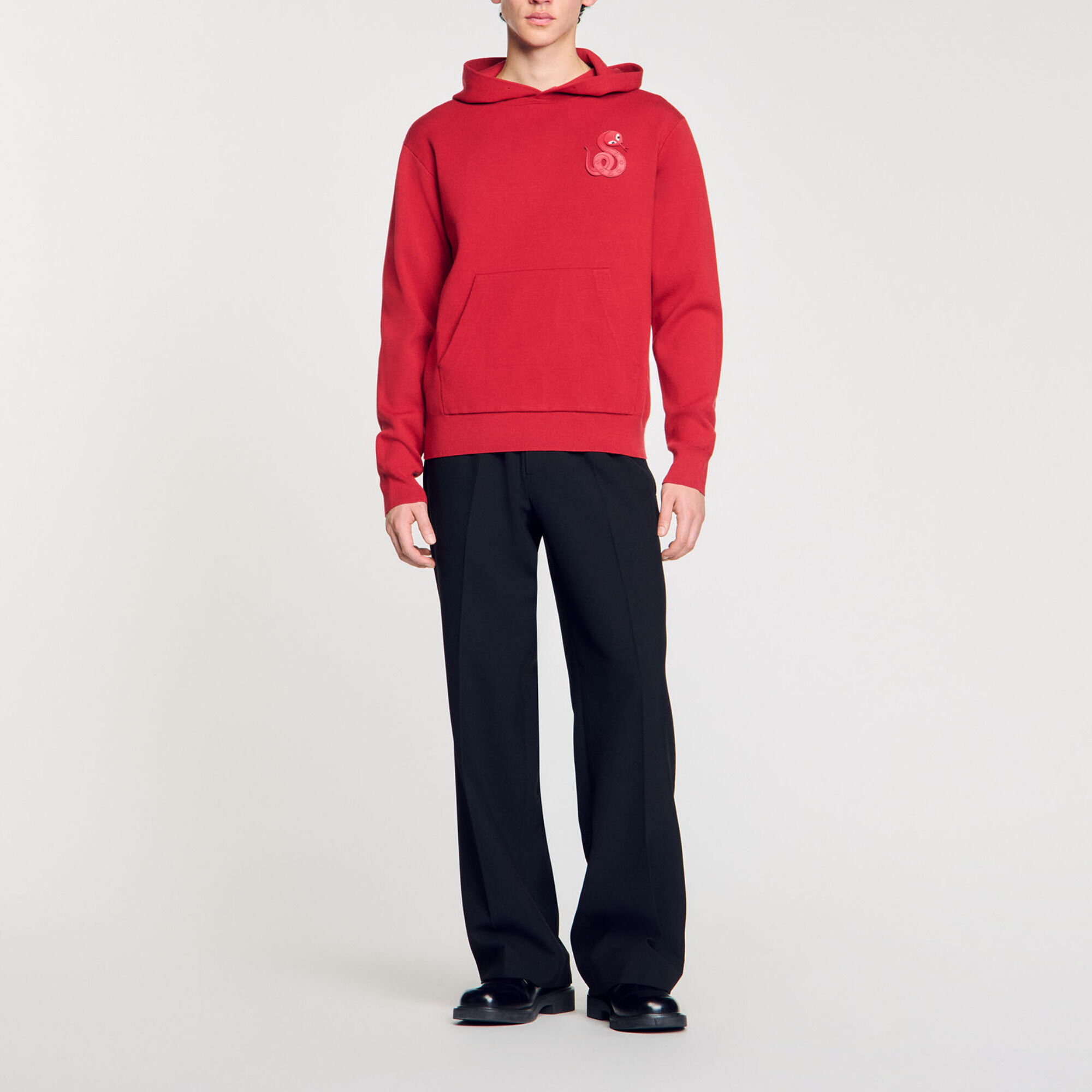 Knit sweatshirt with snake detail - Men | Sandro