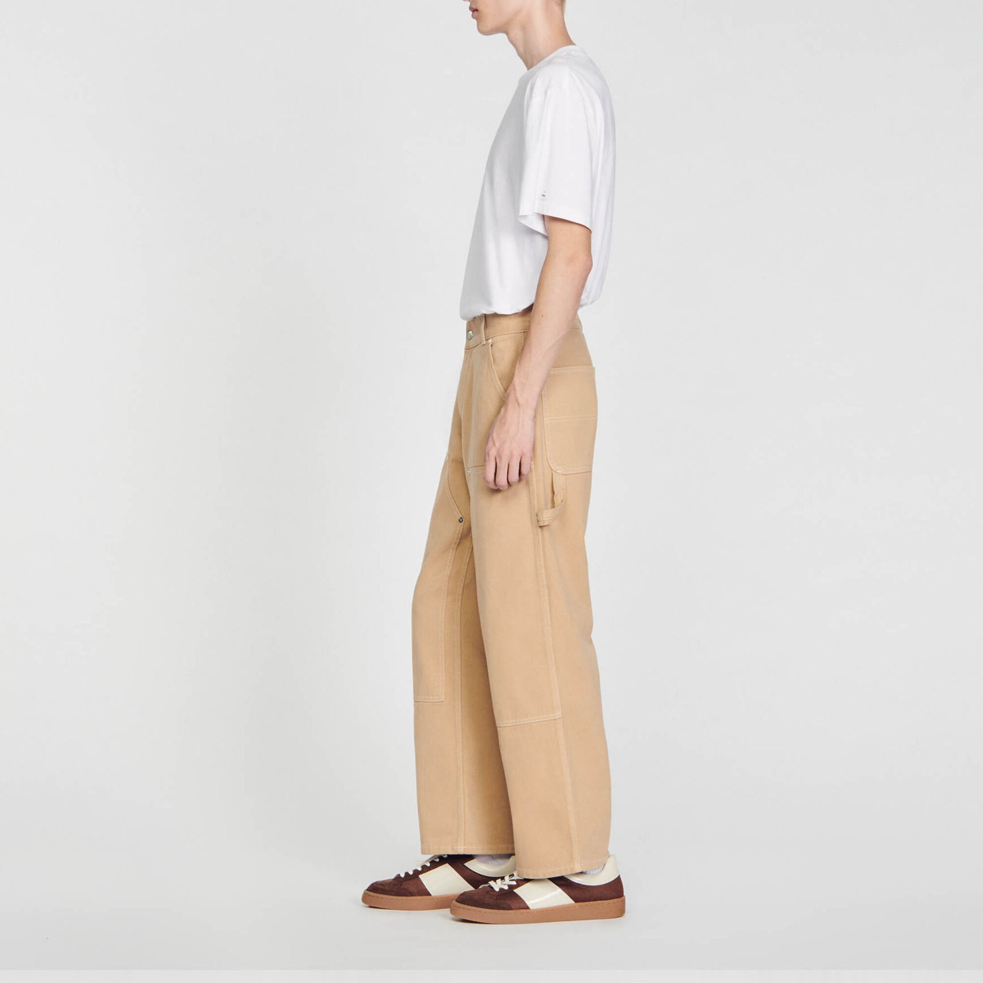 Cotton canvas carpenter trousers