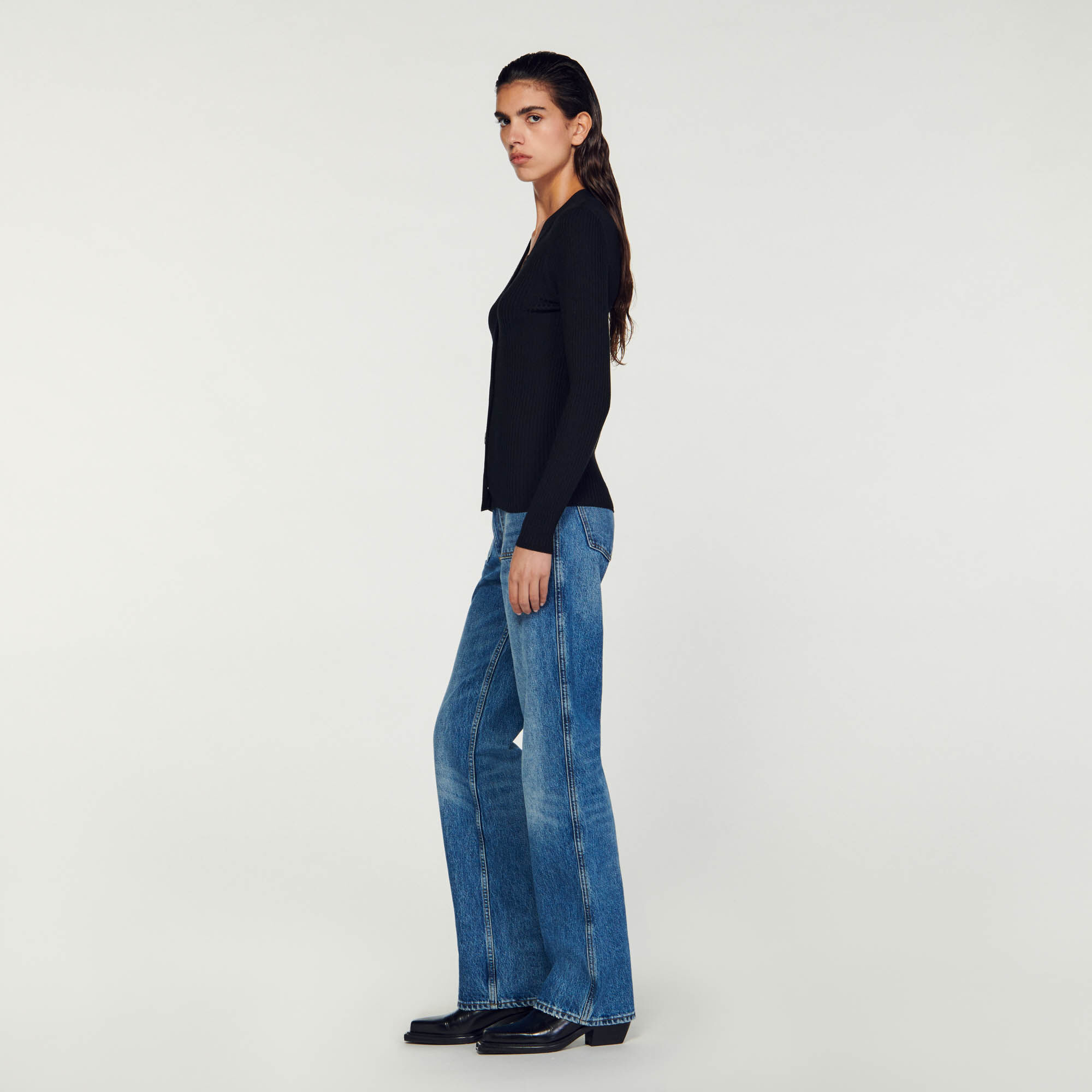 Cardigan in certified viscose
