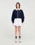 Cropped two-tone sweatshirt