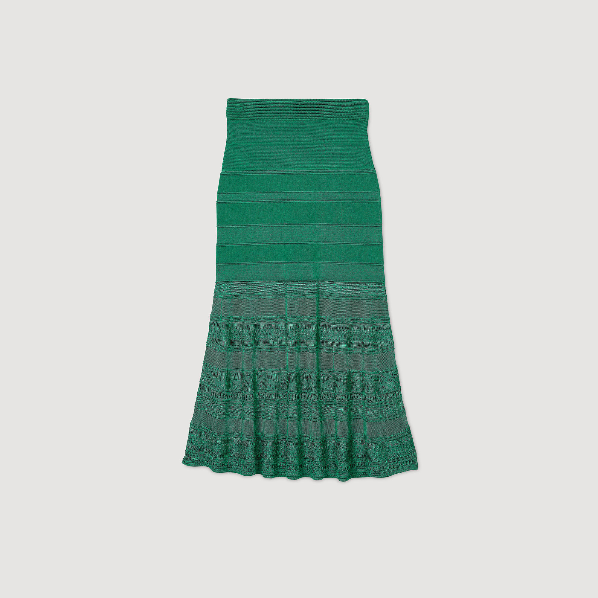 Long decorative knit skirt
