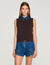 Knit and denim jumper