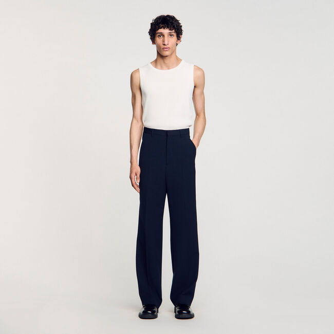 Wool suit trousers