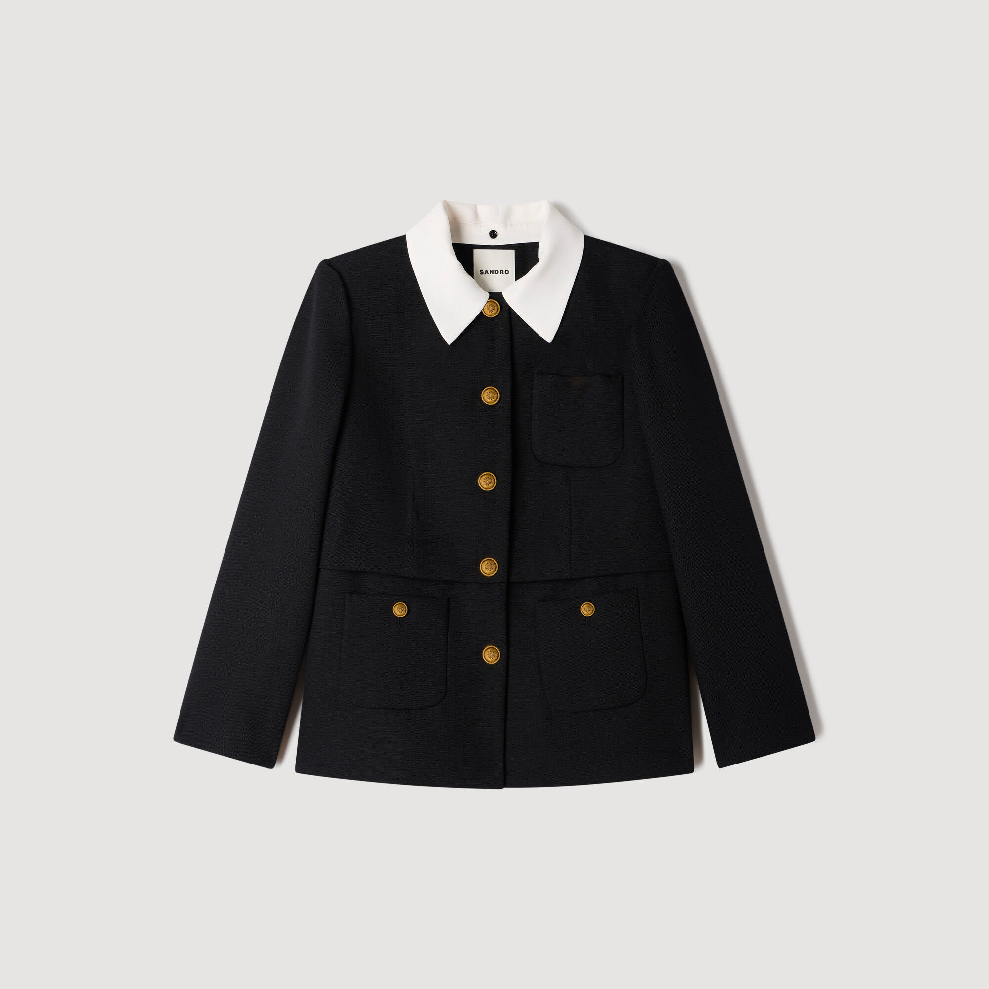 Jacket with contrast collar