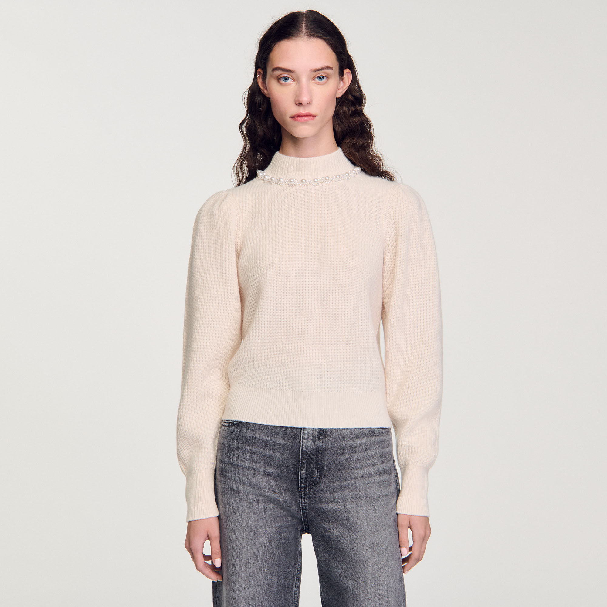Ribbed wool and cashmere jumper
