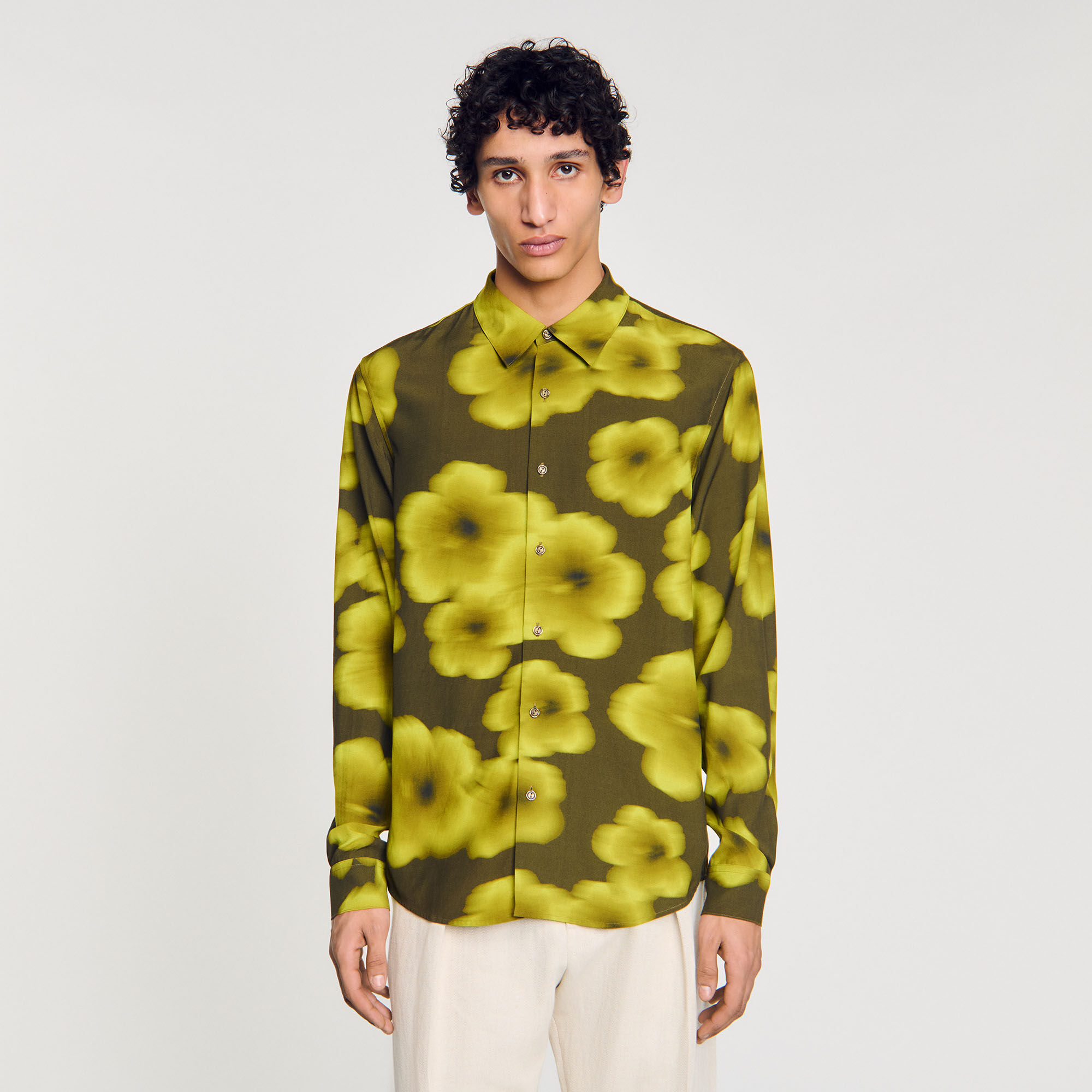 Loose-fit floral shirt