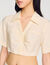 Cropped gathered shirt