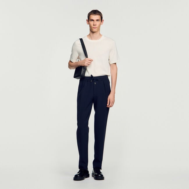 Elasticated straight-leg trousers - Men | Sandro