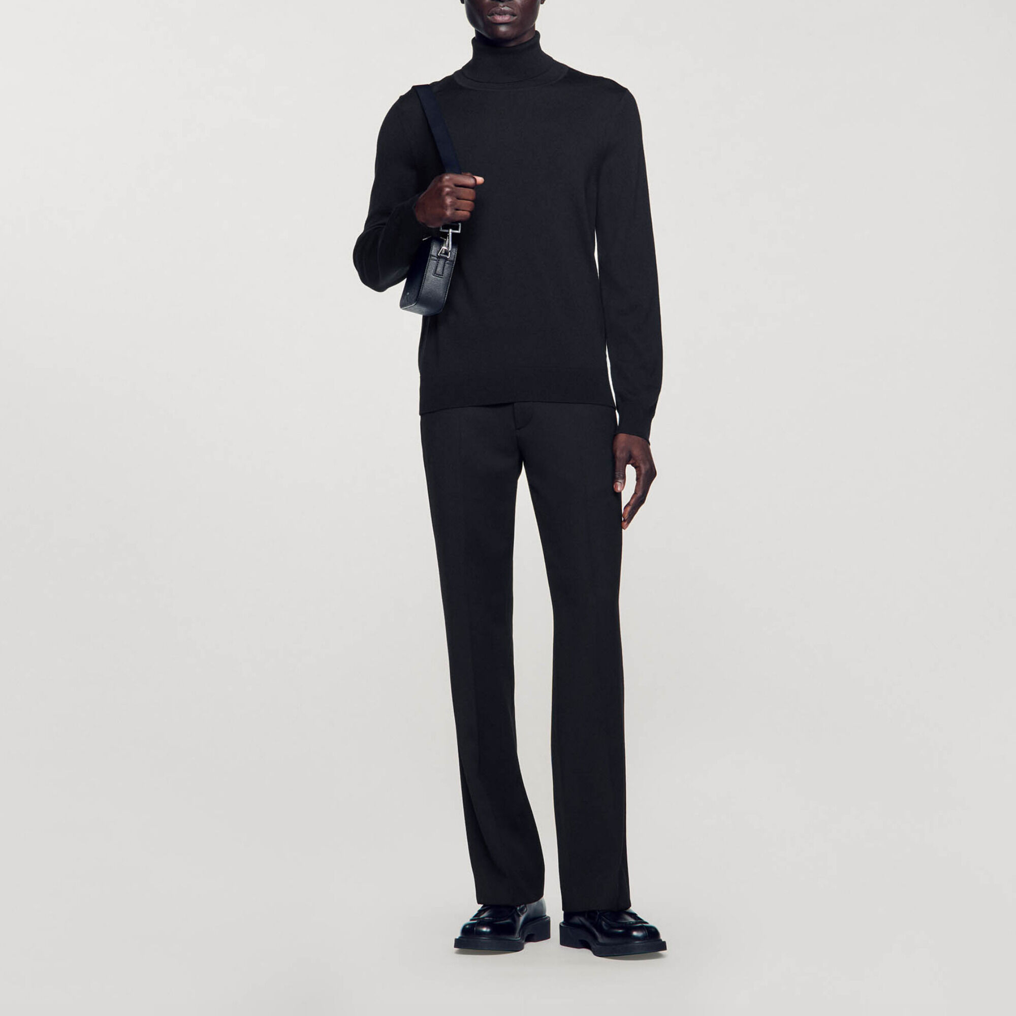 Roll neck wool sweater