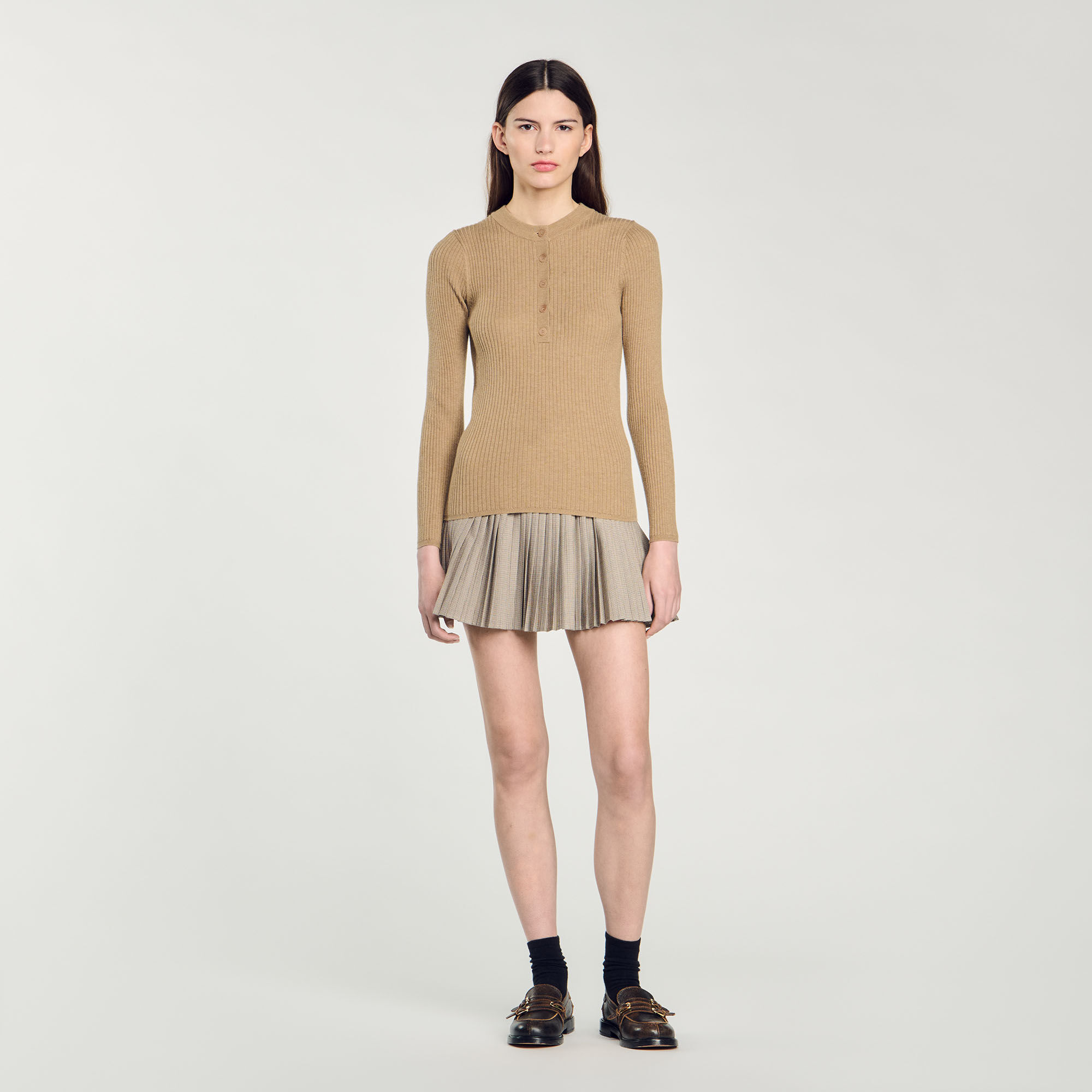 Rib knit jumper