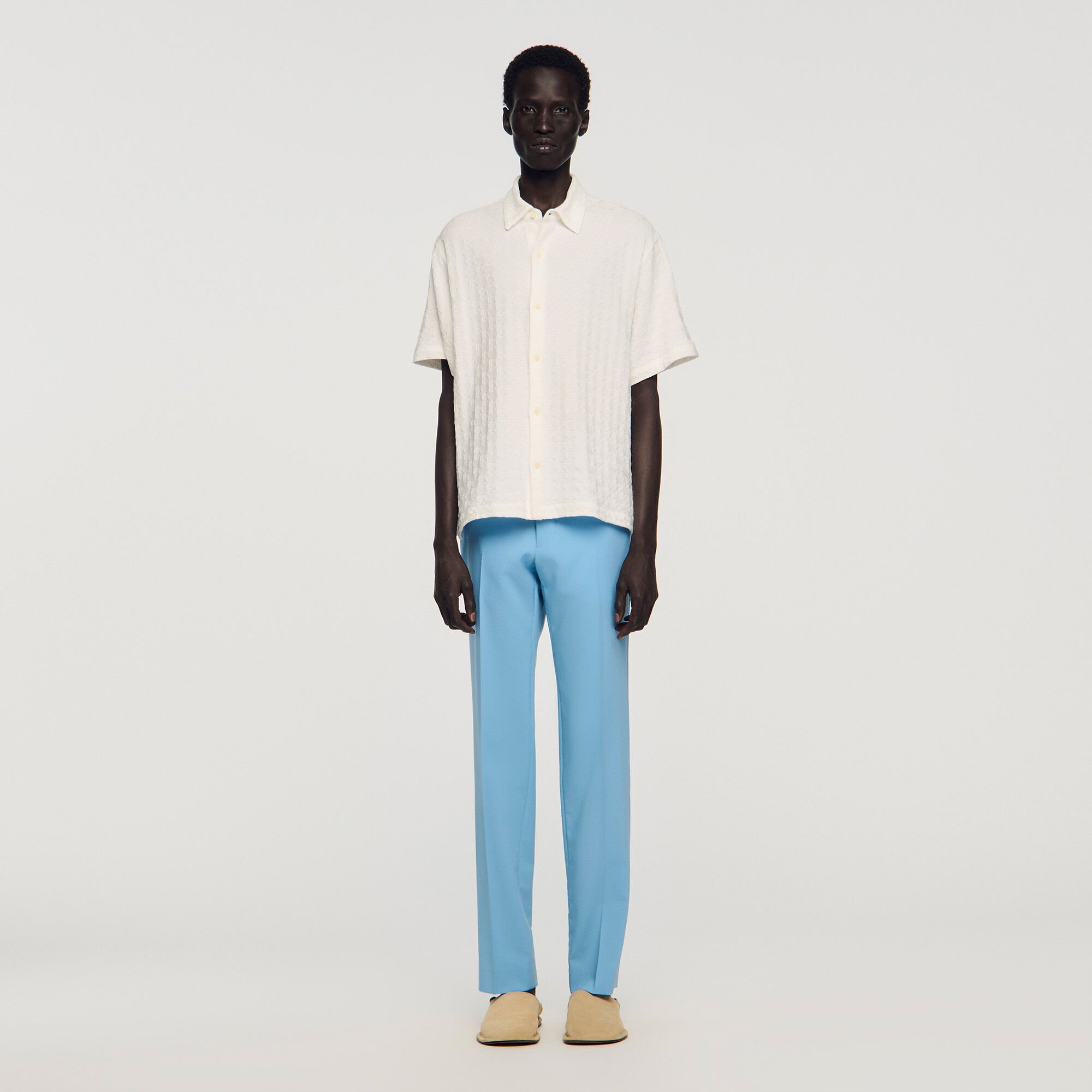 Square Cross cotton jacquard shirt