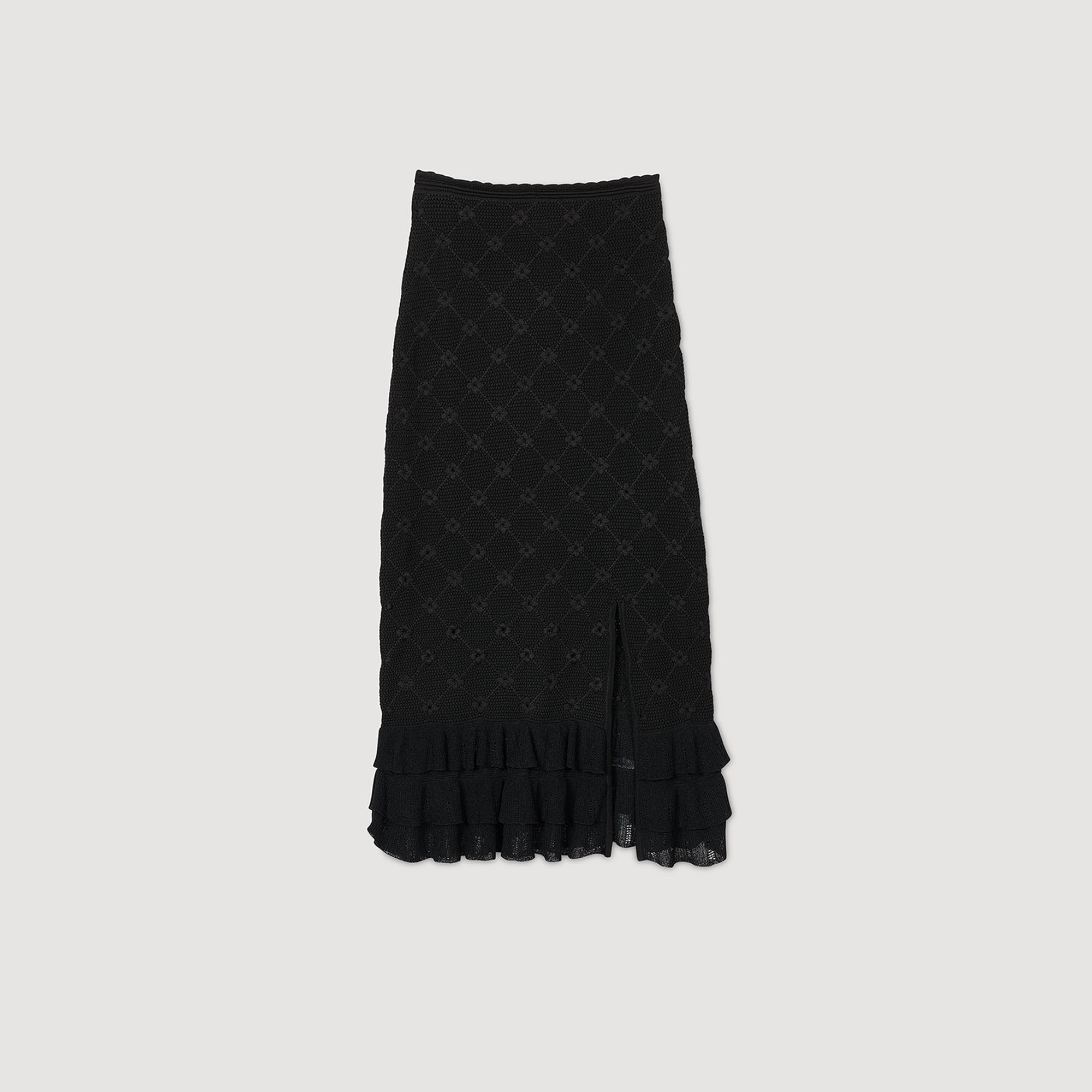Knit midi skirt