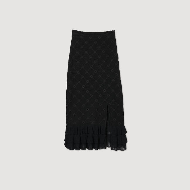 Knit midi skirt