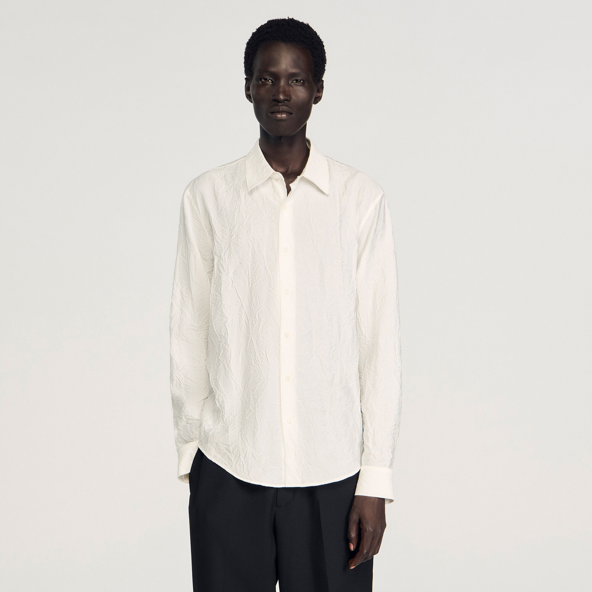 Crinkled effect shirt