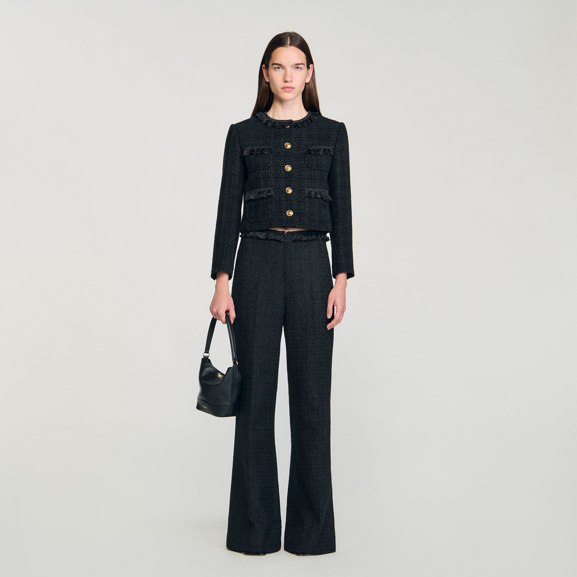 Tweed suit trousers