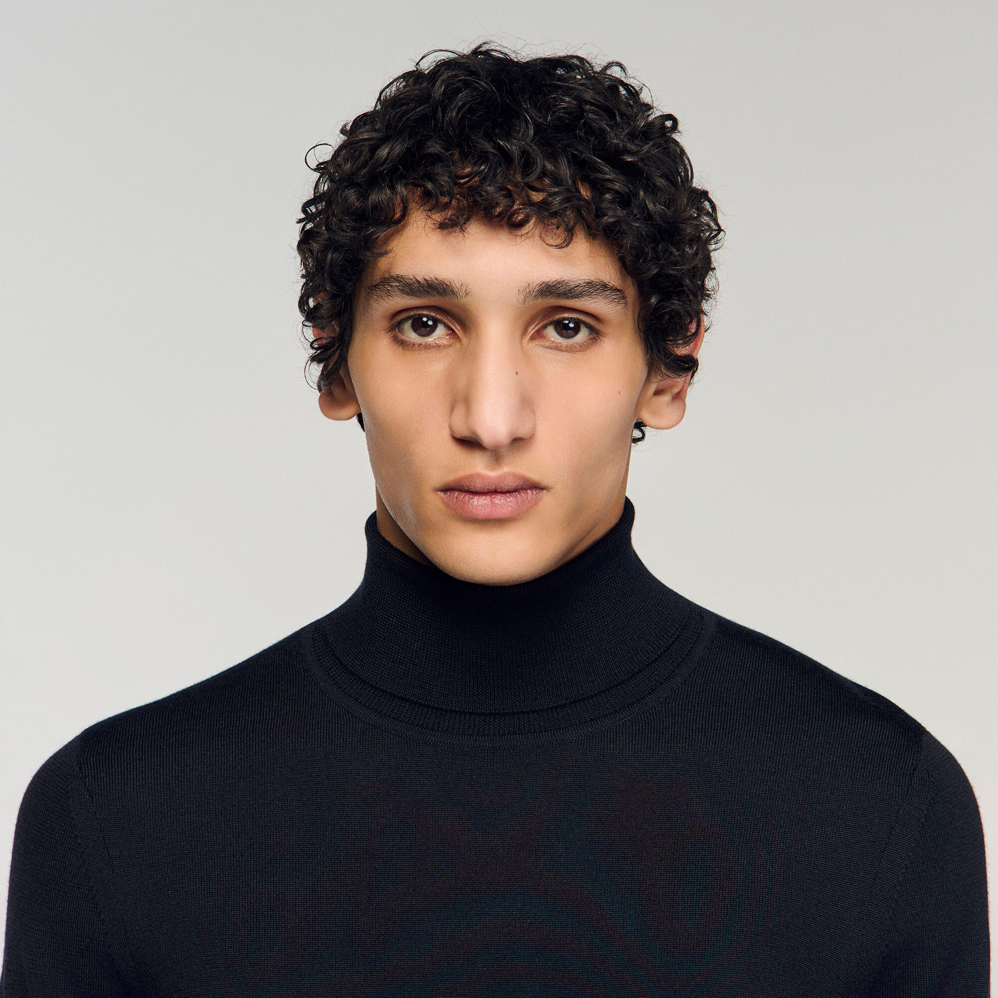 Roll neck wool sweater