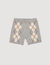 Diamond-pattern knit shorts