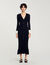Two-tone knit maxi dress