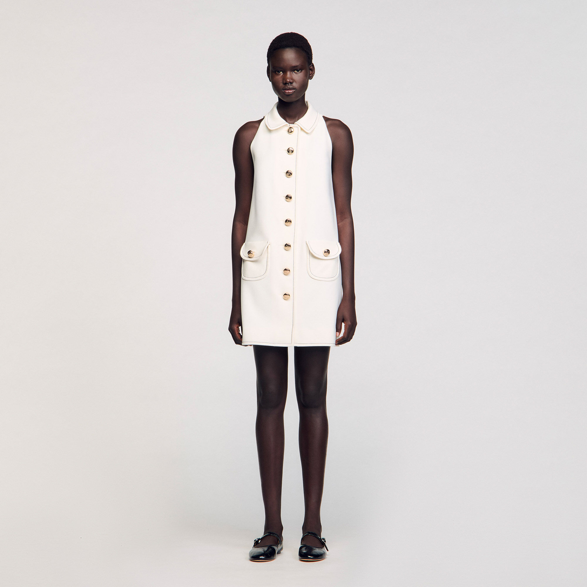 Peter Pan collar short dress