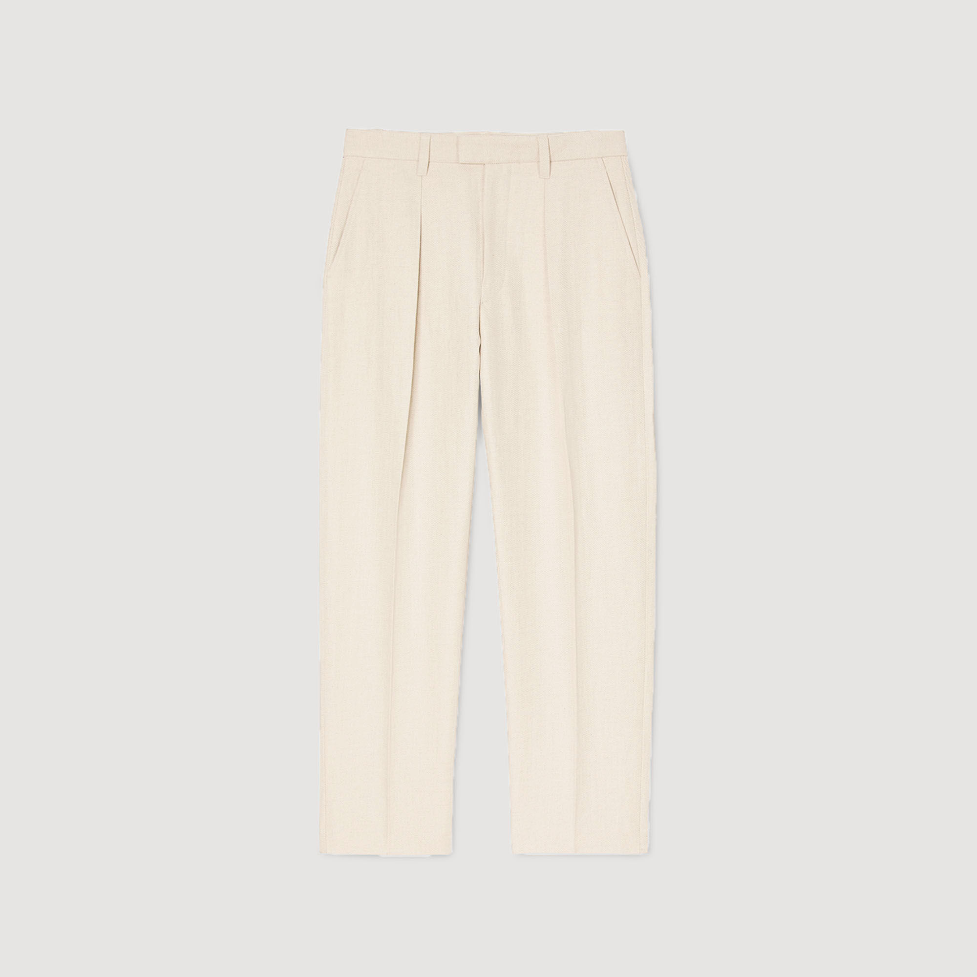 Wide-leg trousers with creases
