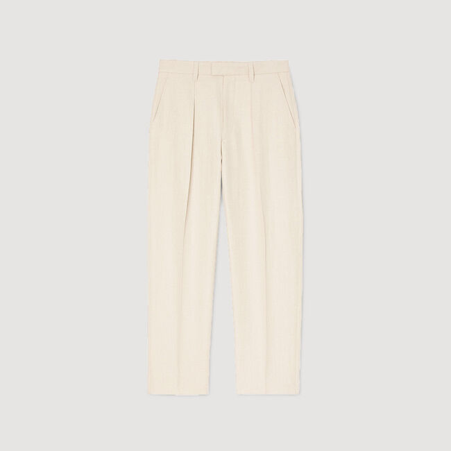 Wide-leg trousers with creases