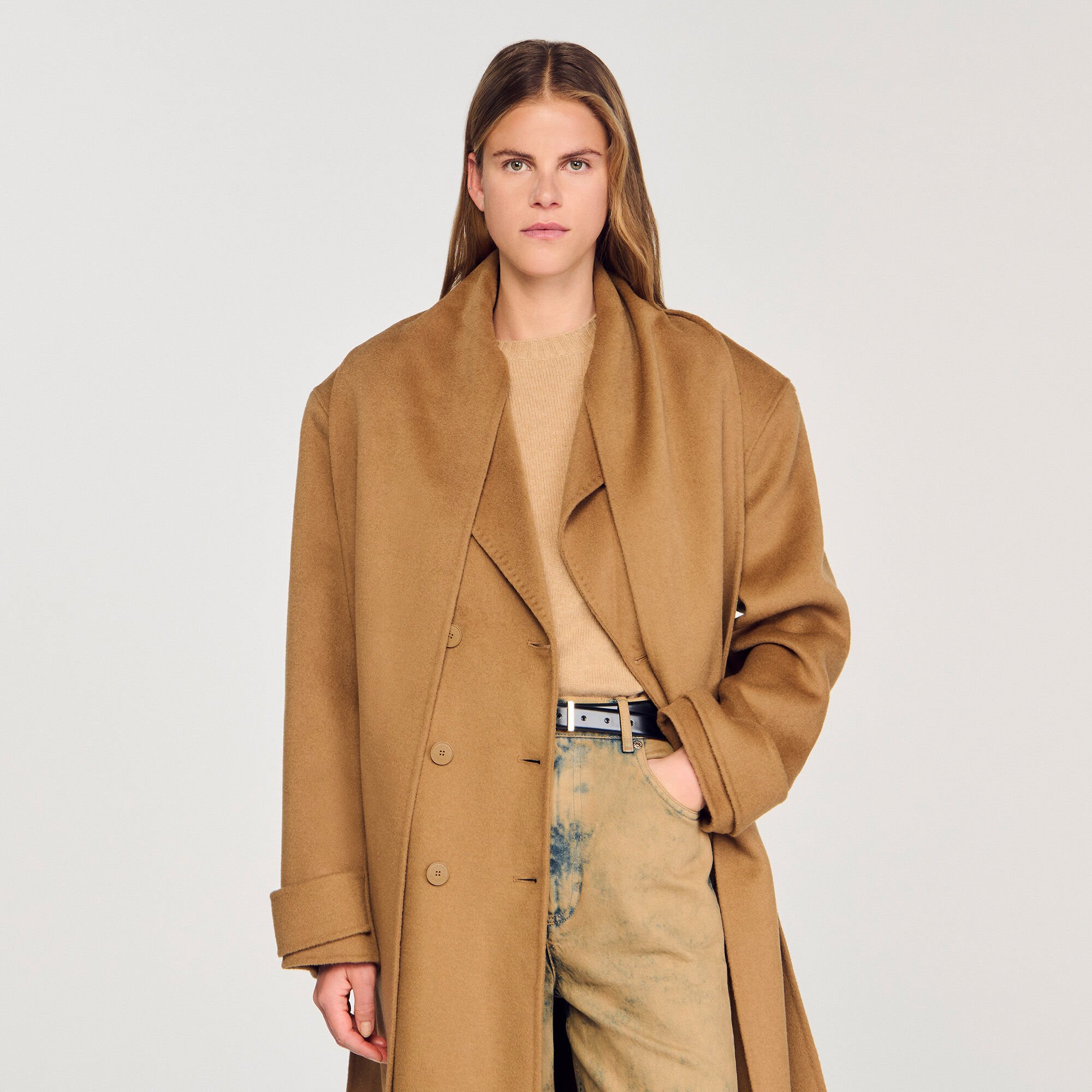 Oversized wool coat