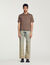 Knitted polo shirt with zip collar
