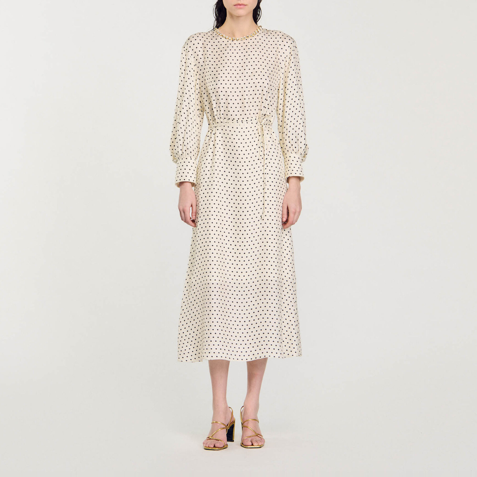 Polka dot maxi dress
