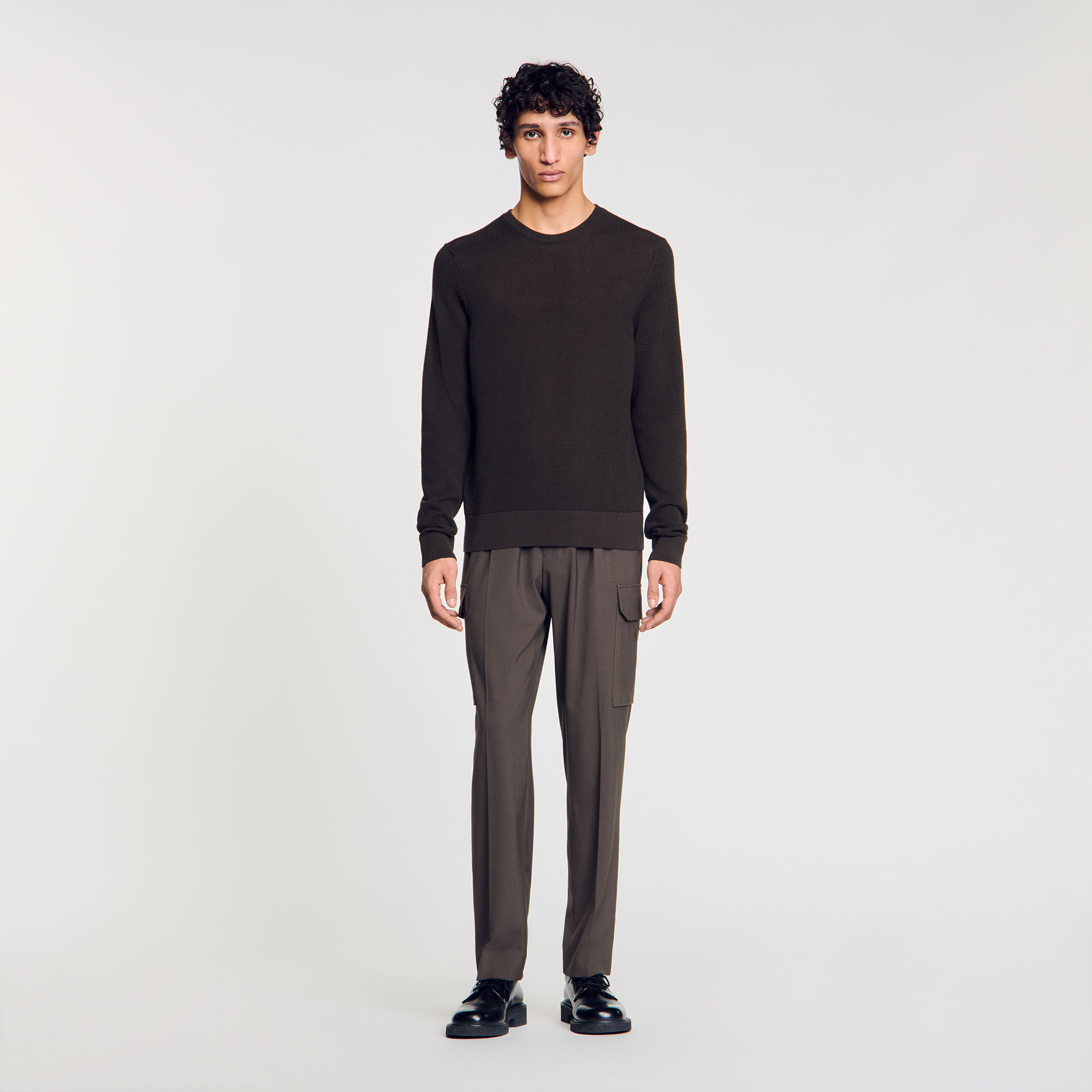 Textured knit jumper