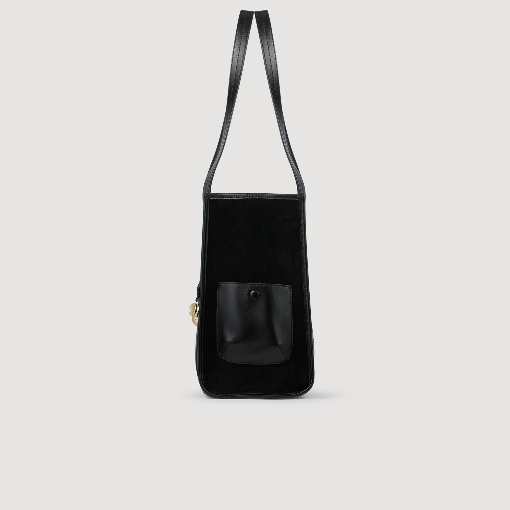 Soft suede shopping bag