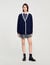 Long two-tone cardigan