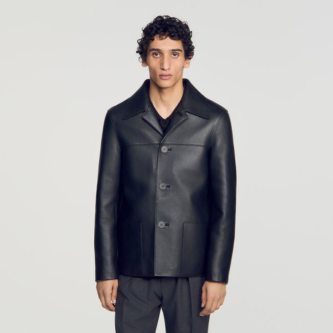 Straight lambskin jacket - Men | Sandro