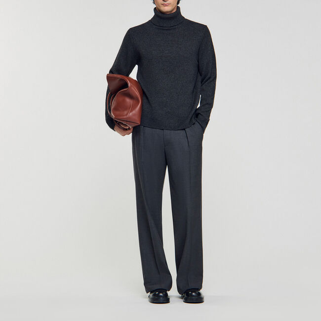 Wool and cashmere turtleneck jumper - Men | Sandro