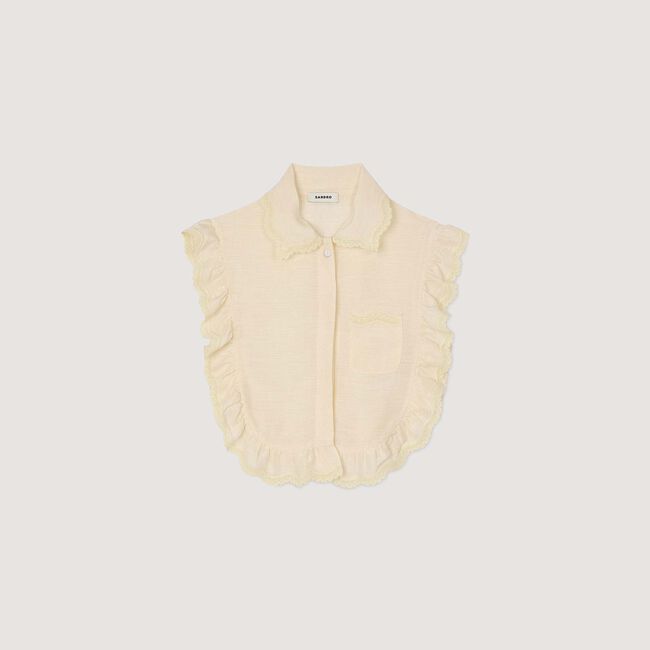 Shirt collar with lace detail