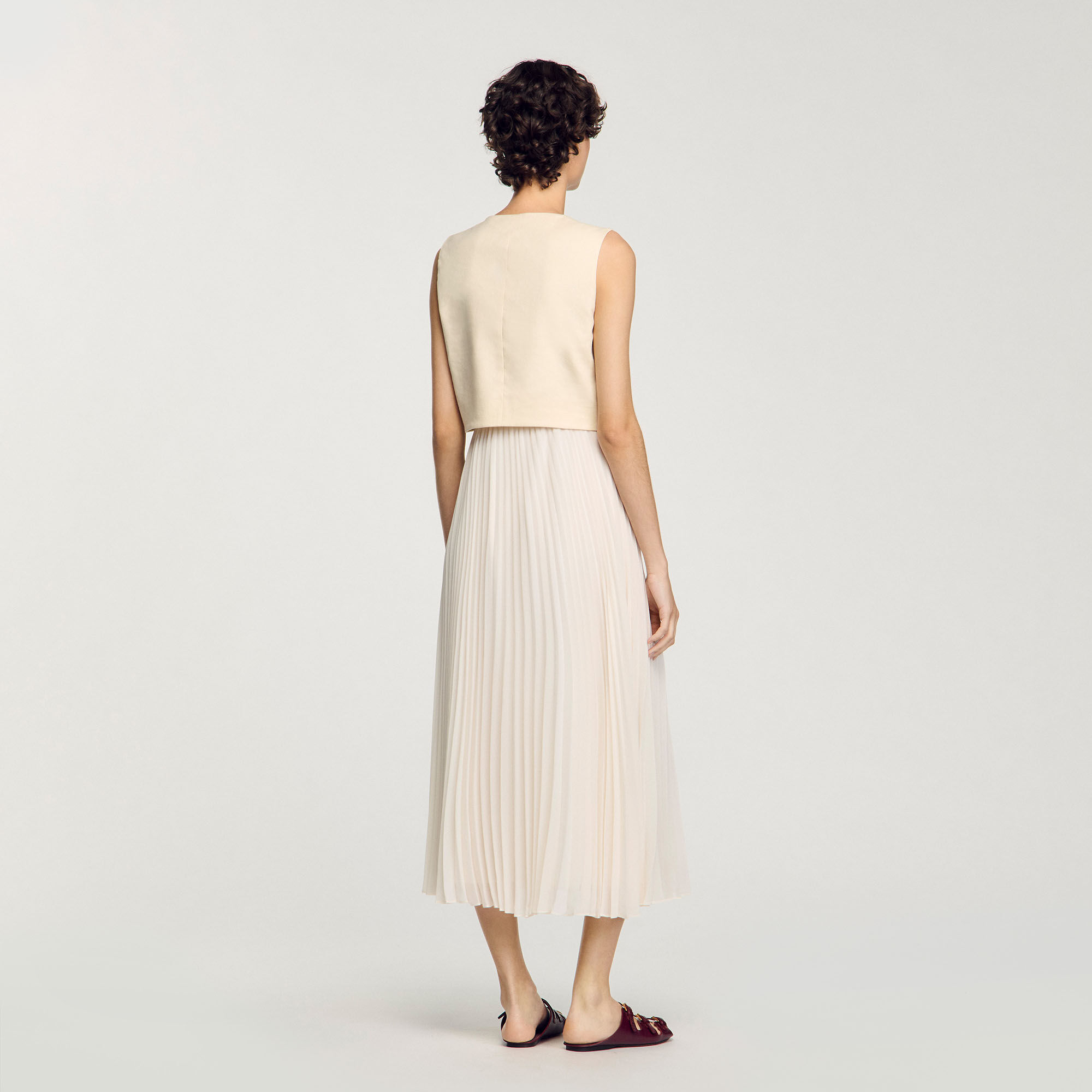 Pleated maxi dress