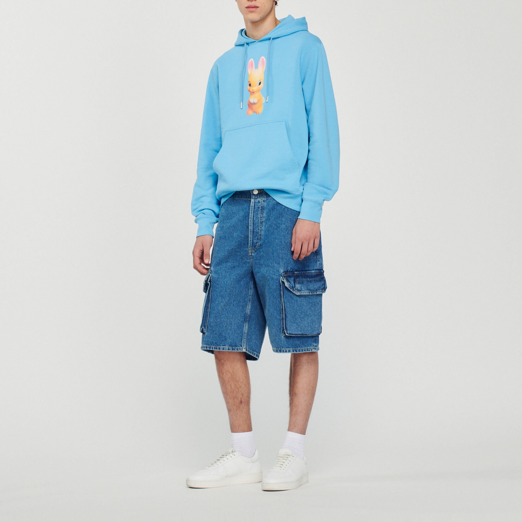 Rabbit print hoodie