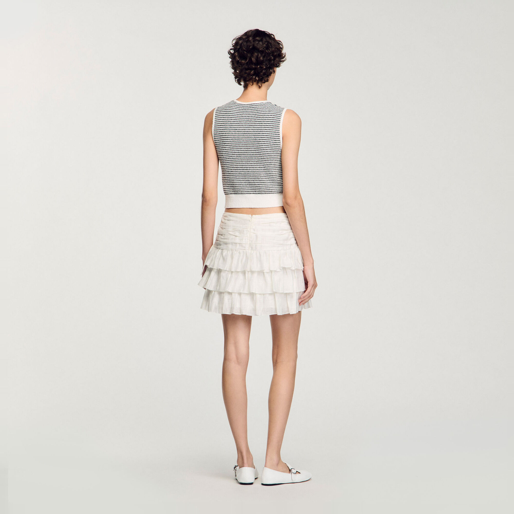 Short ruffled skirt
