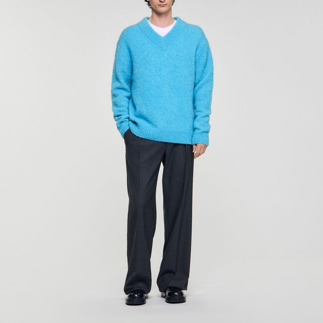 V-neck long-sleeve jumper - Men | Sandro