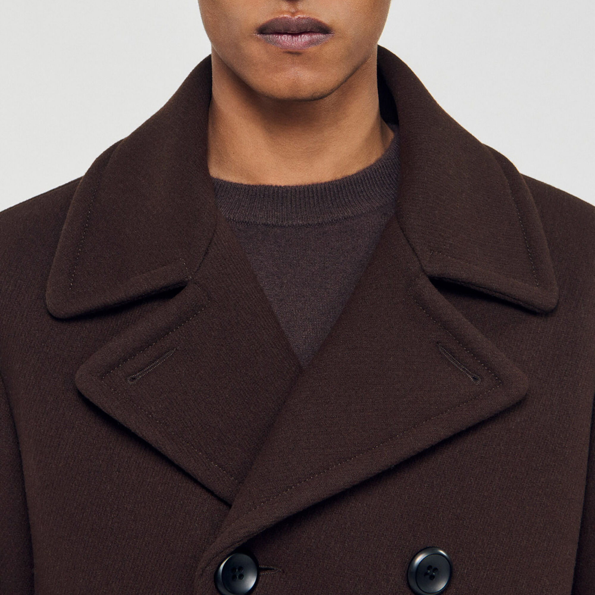 Wool pea coat - Men | Sandro
