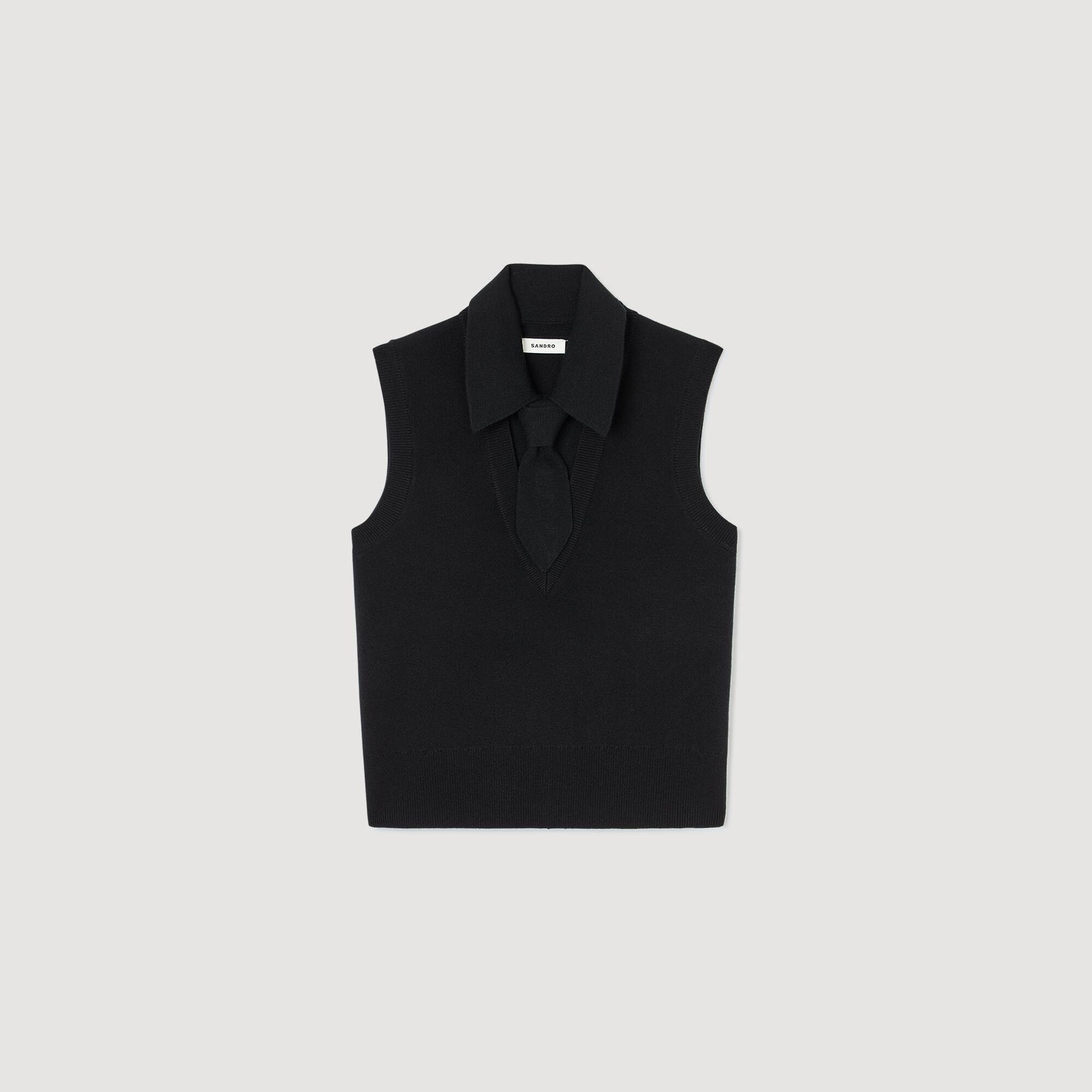 Tie-neck jumper