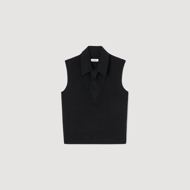 Tie-neck jumper