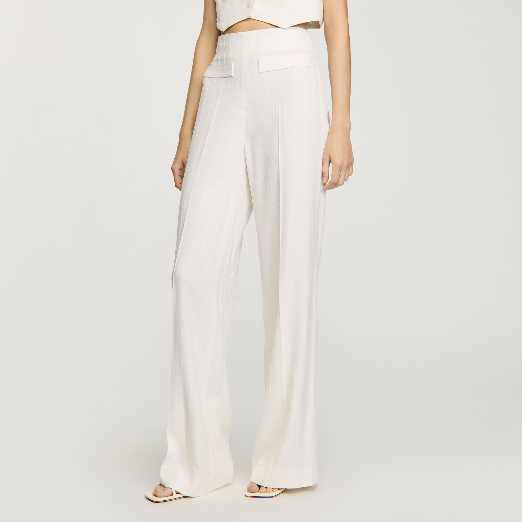 Sequin suit trousers
