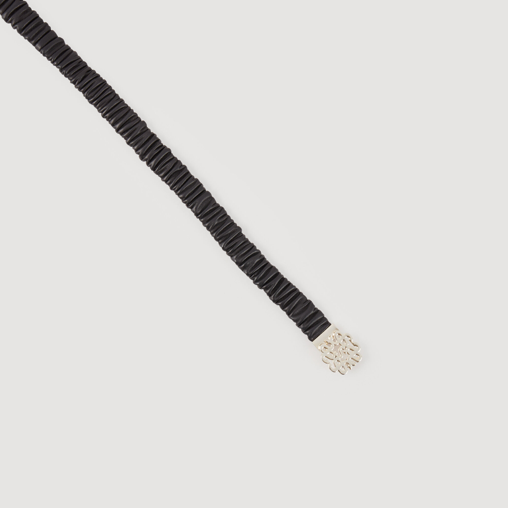 Elasticated leather belt
