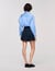 Short striped pleated skirt