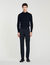 Elasticated straight-leg trousers