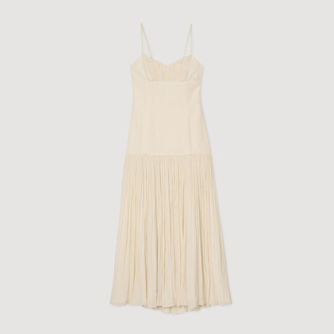 Pleated maxi dress