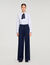 Asymmetric straight-leg trousers