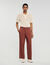 Elasticated wide-leg cotton trousers