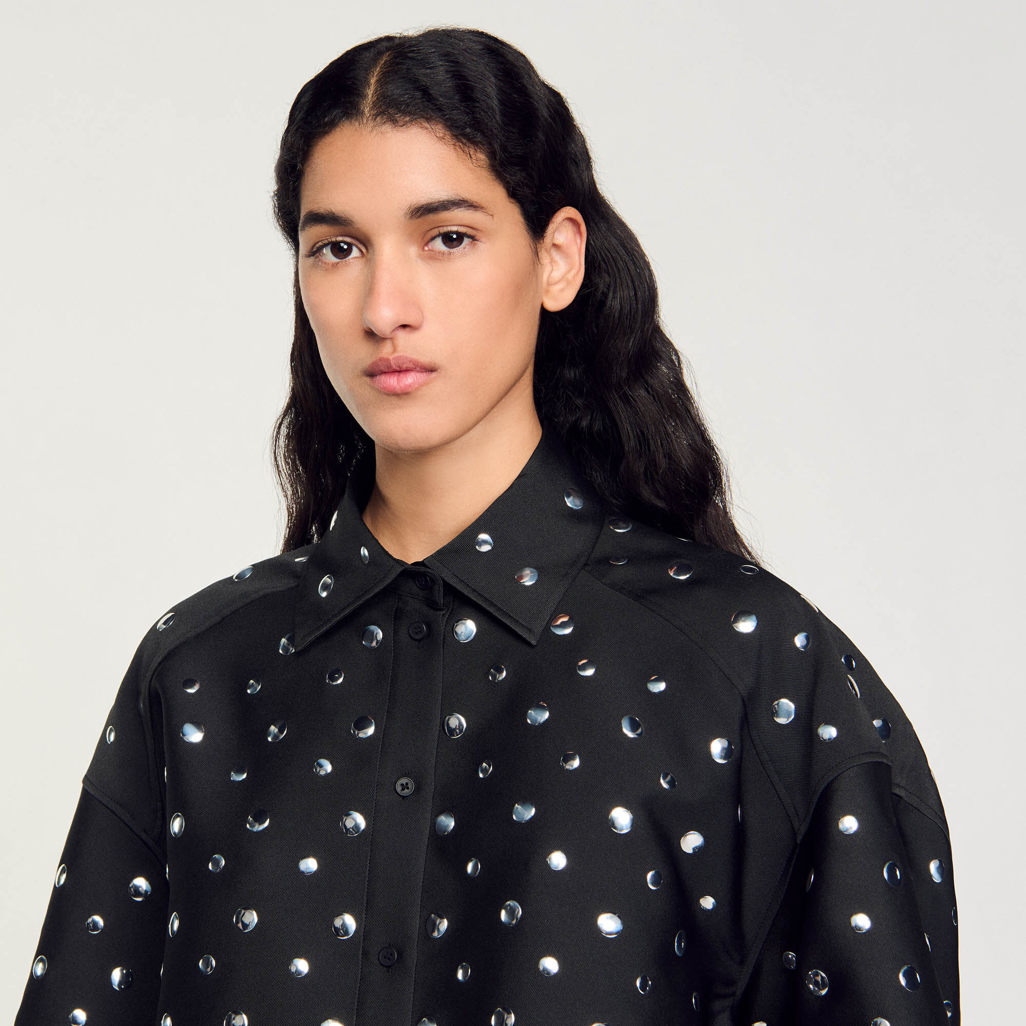 Stud-embellished shirt