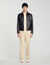 Distressed-look leather jacket